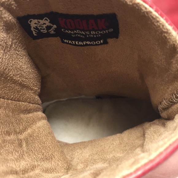 Kodiak Red Leather Winter Boots Women's Sz 7-7.5 - Picture 6 of 8